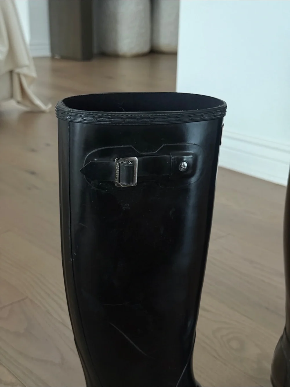Hunter Tall Waterproof Rain Boots, Glossy Black Women's 8